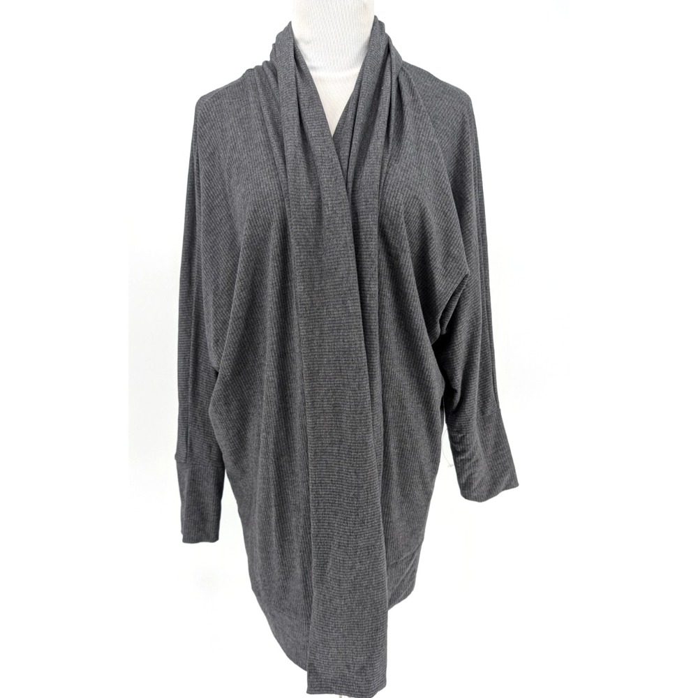 Torrid Super Soft Rib Shawl Collar Straight Front Open Front Cardigan‎ Gray L/XL
